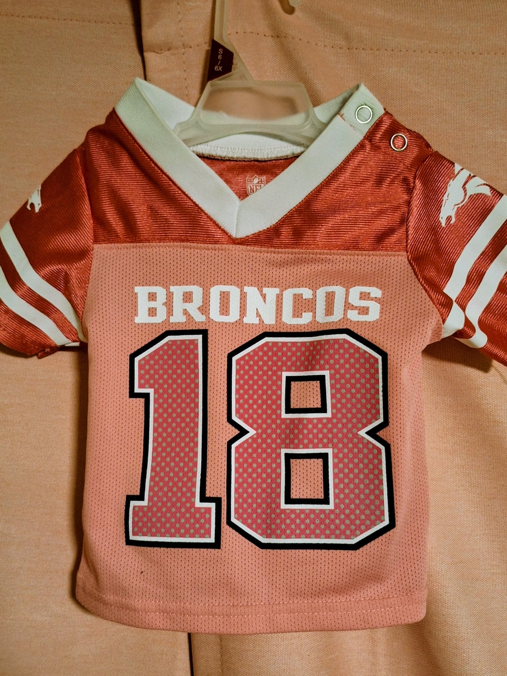 NFL Denver Broncos Peyton Manning Pink Fashion Jersey Baby 0-3
